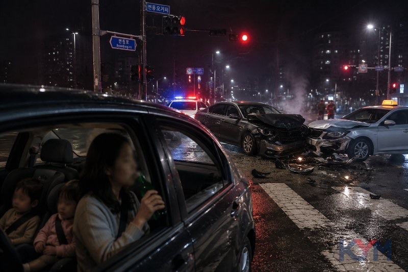 8·6세 자녀 태우고 '만취 역주행'… 대전서 30대 운전자 5명 부상 사고